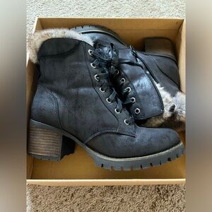 Steve Madden Comfort Combat Boot w/ Lug Sole